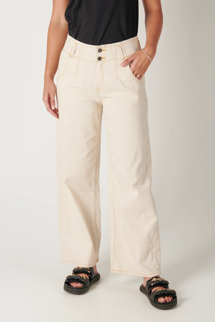 Wide Leg Jean | Stone