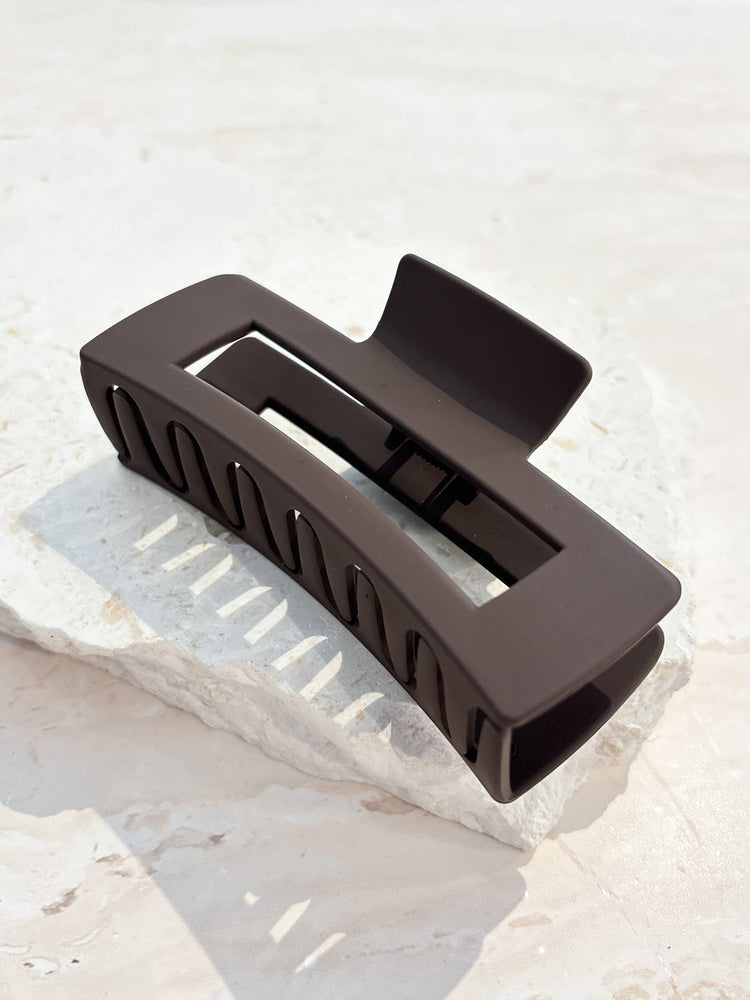 Large Rectangular Matte Claw Clip