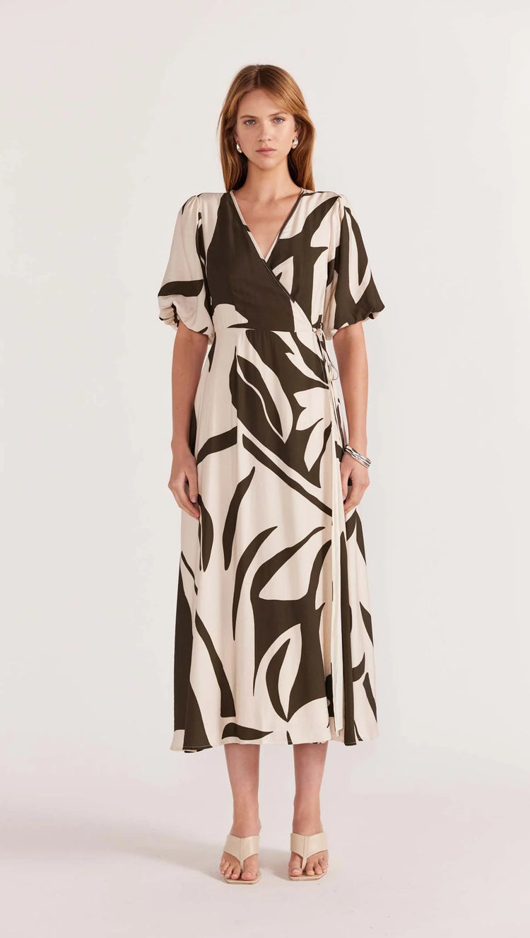 Acacia Wrap Midi Dress