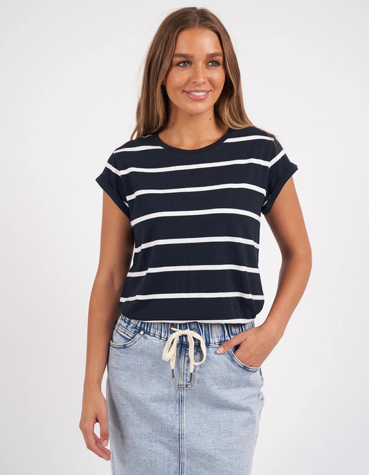 Manly Stripe Tee | Navy