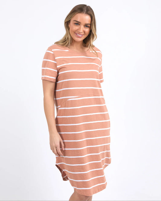 Bay Stripe Dress | Clay