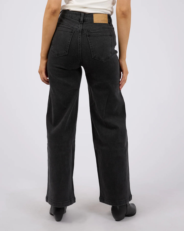 Jacqui Wide Leg Jean | Washed Black