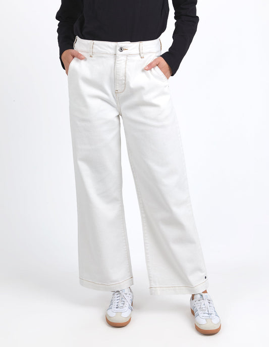 Izzy Wide Leg Jean | Vintage White