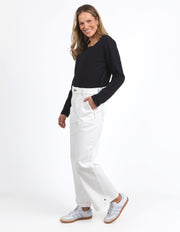 Izzy Wide Leg Jean | Vintage White