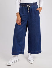 Greta Wide Leg Pant | Mid Blue Wash