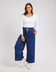 Greta Wide Leg Pant | Mid Blue Wash