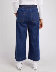 Greta Wide Leg Pant | Mid Blue Wash