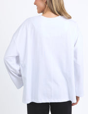 Naomi L/S Sweat | White