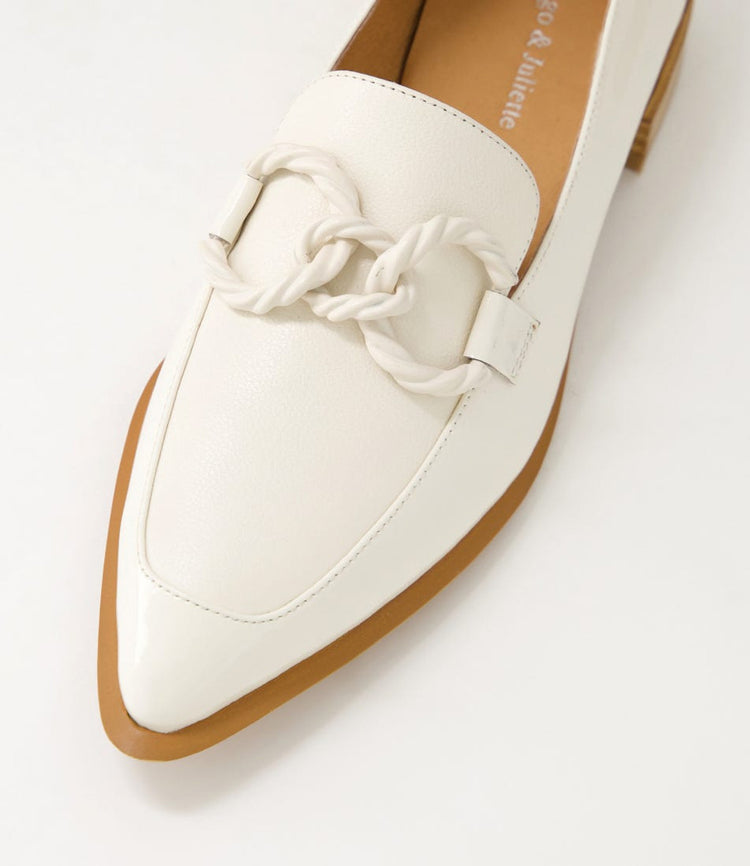 Elgin Patent Leather Loafer | Ivory