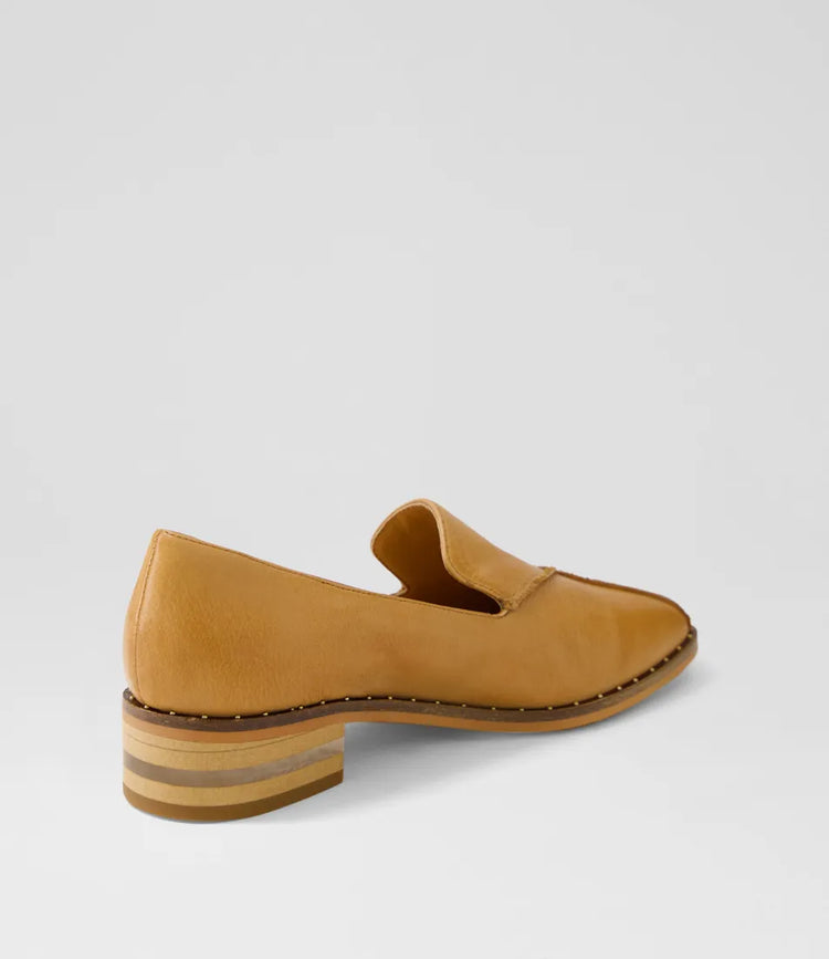 Fleeta Leather Heel | Dark Tan