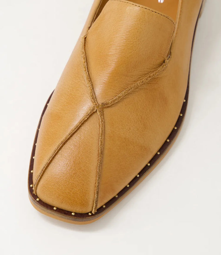 Fleeta Leather Heel | Dark Tan