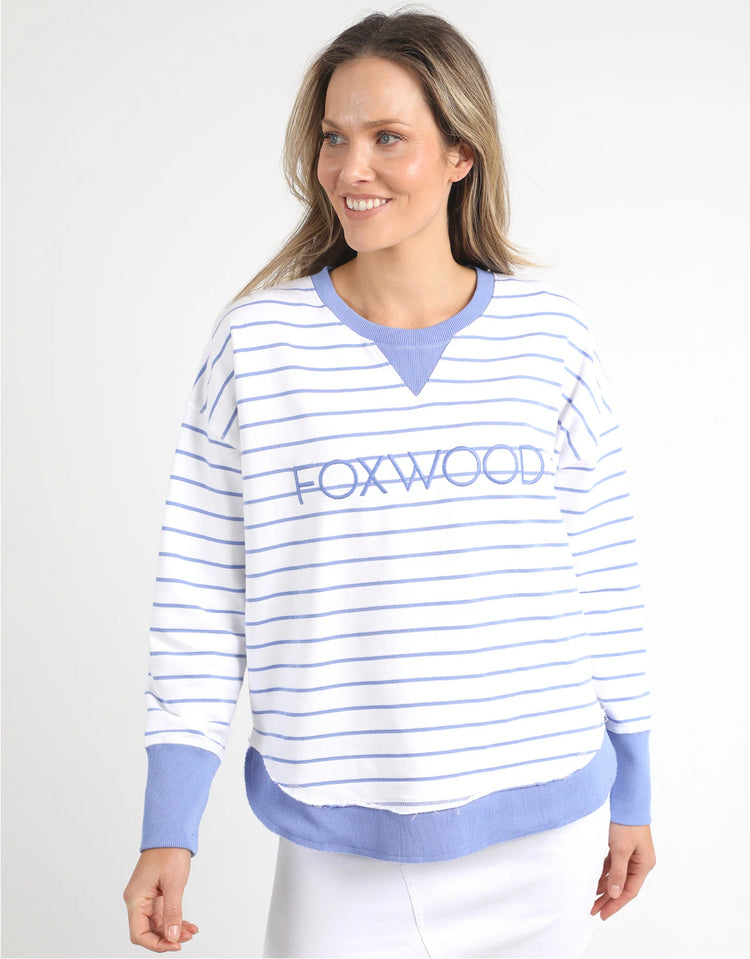 Simplified Stripe Crew | Blue