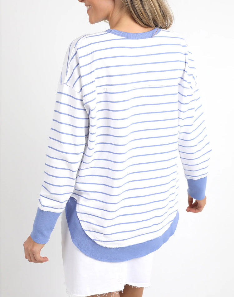 Simplified Stripe Crew | Blue