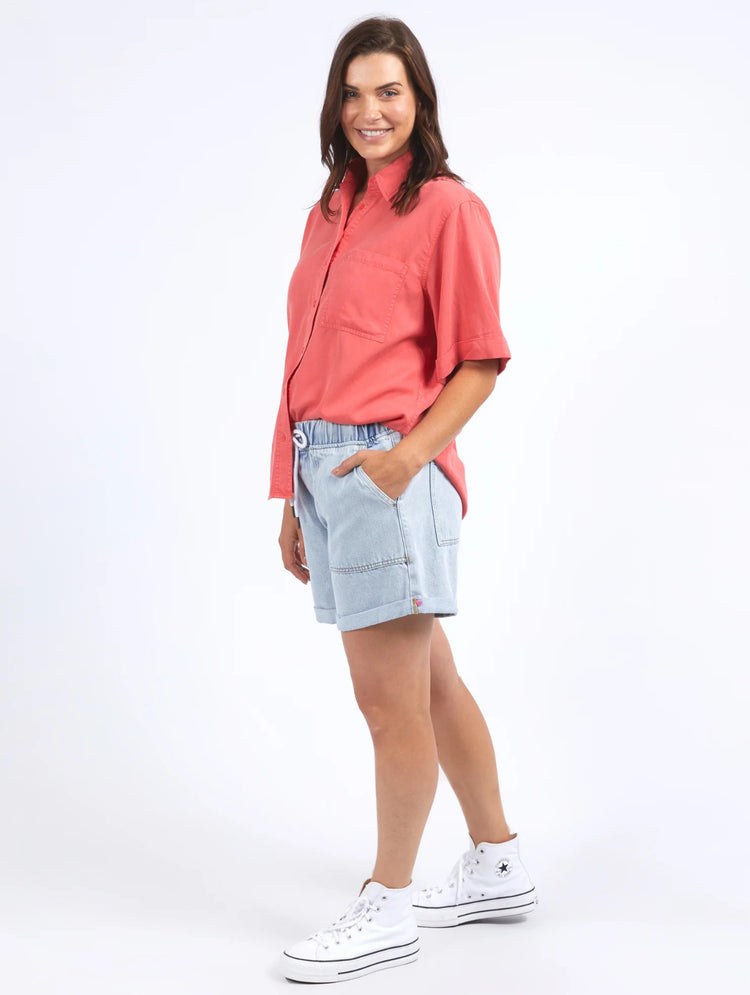 Bliss Washed Shirt | Watermelon Crush