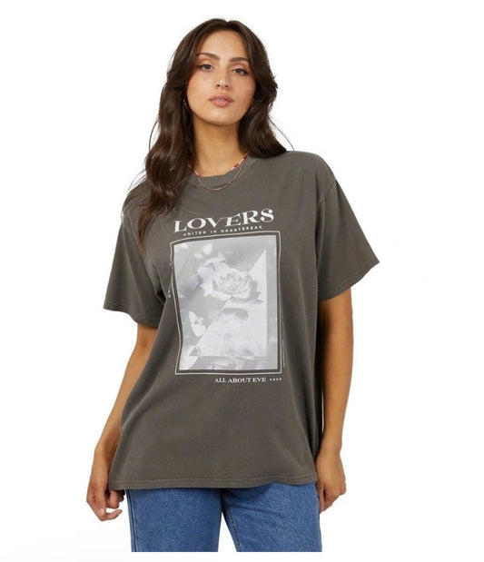 Lovers Oversized Tee | Charcoal