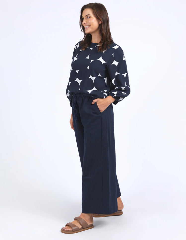 Demi Spot Top | Navy