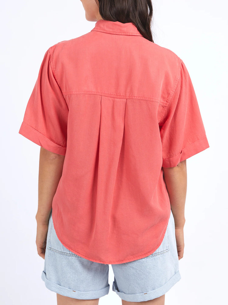 Bliss Washed Shirt | Watermelon Crush