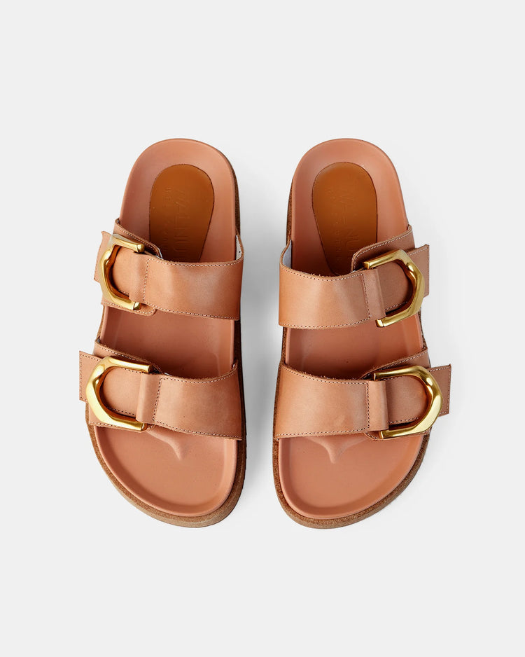 Mint Leather Slide | Tan – Elsie & Florence