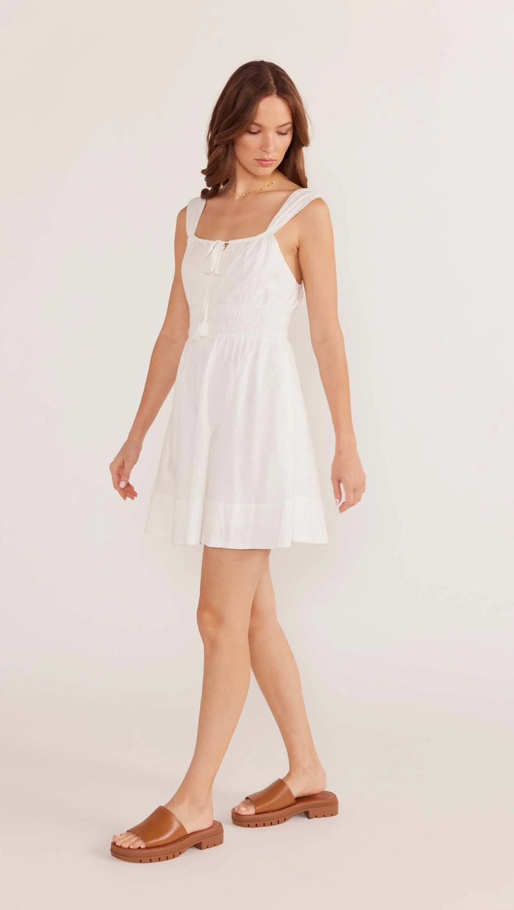 Lotus Drawstring Mini Dress