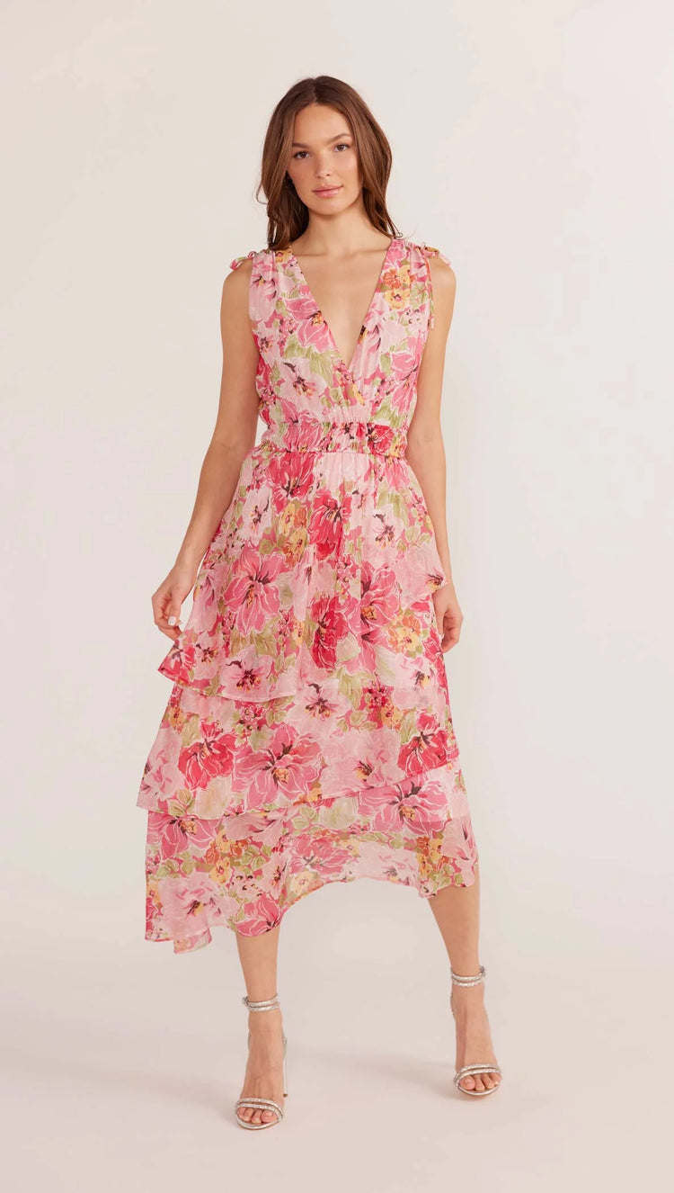 Simone Tiered Midi Dress