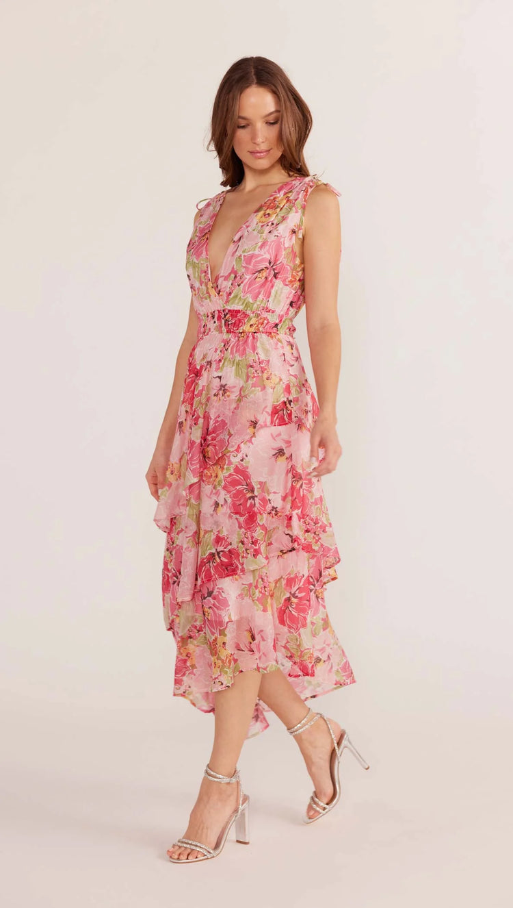 Simone Tiered Midi Dress