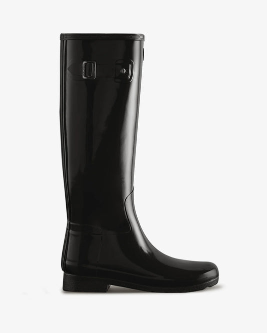 Women's Refined Tall Gloss Boot | Black