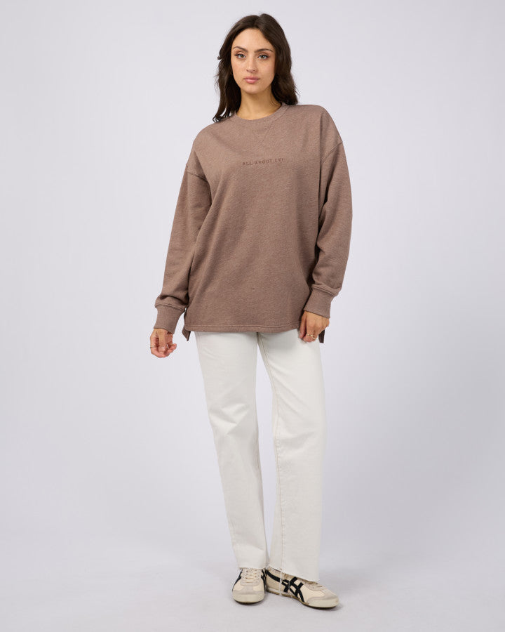 AAE Washed Relaxed Crew | Chocolate