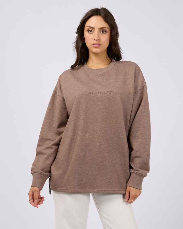 AAE Washed Relaxed Crew | Chocolate