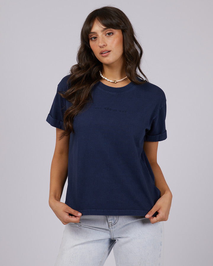 AAE Washed Tee | Navy