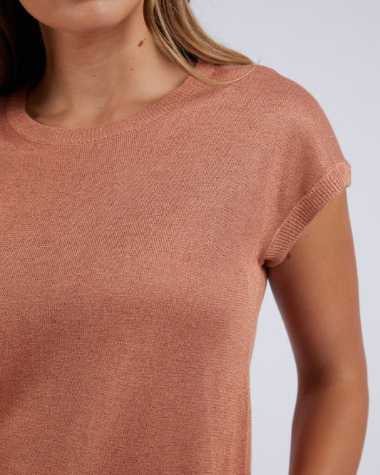 Alma Metallic Knit | Clay