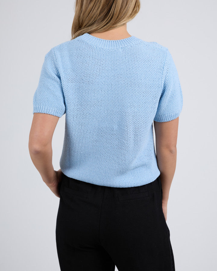 Blair Short Sleeve Knit | Light Blue