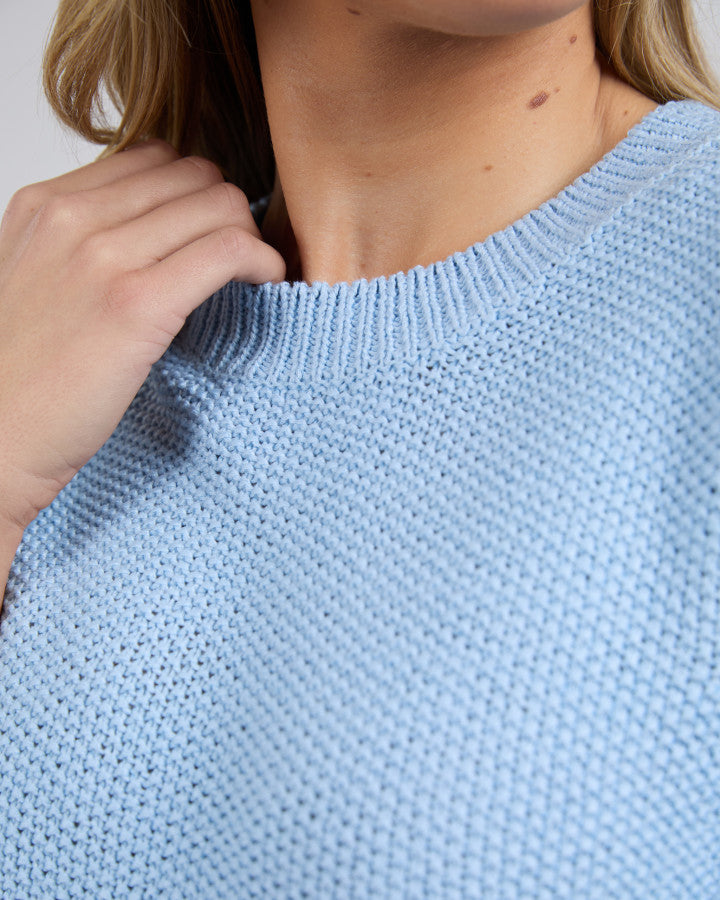 Blair Short Sleeve Knit | Light Blue