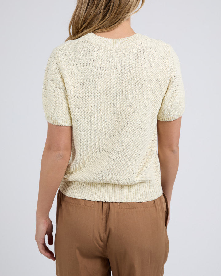 Blair Short Sleeve Knit | Vintage White