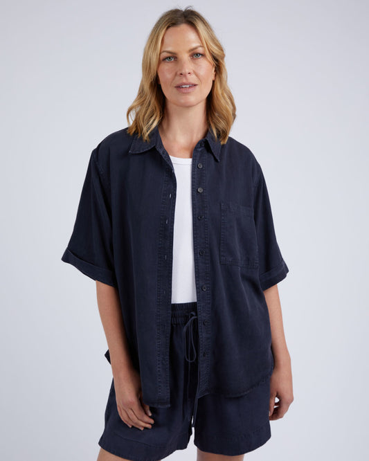 Bliss Washed Shirt | Navy