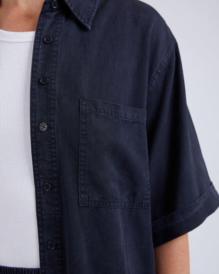 Bliss Washed Shirt | Navy