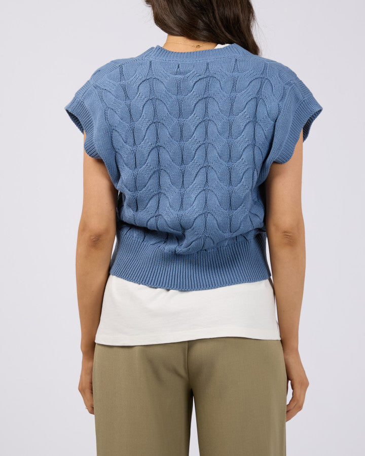 Brooklyn Knit Vest | Blue