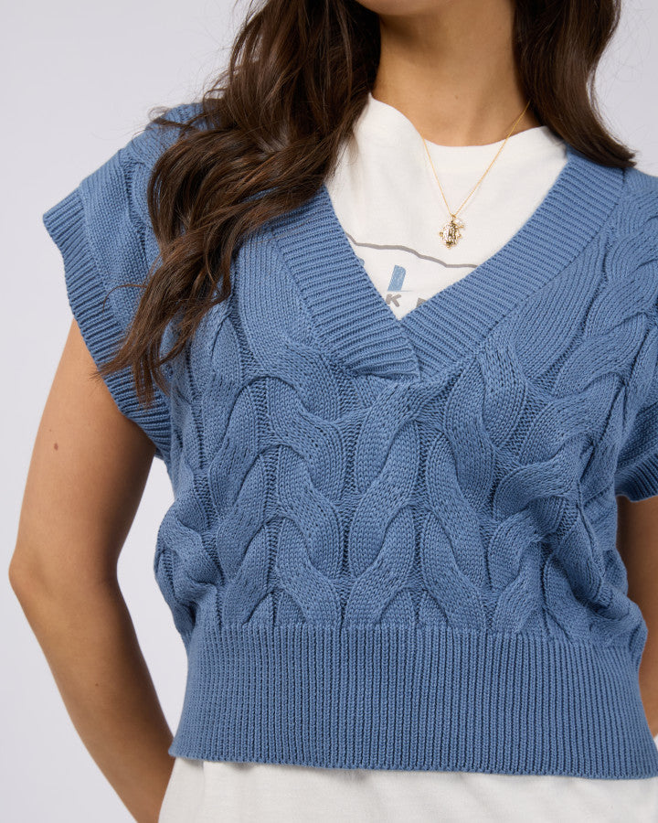 Brooklyn Knit Vest | Blue