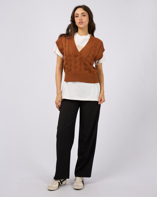 Brooklyn Knit Vest | Cinnamon