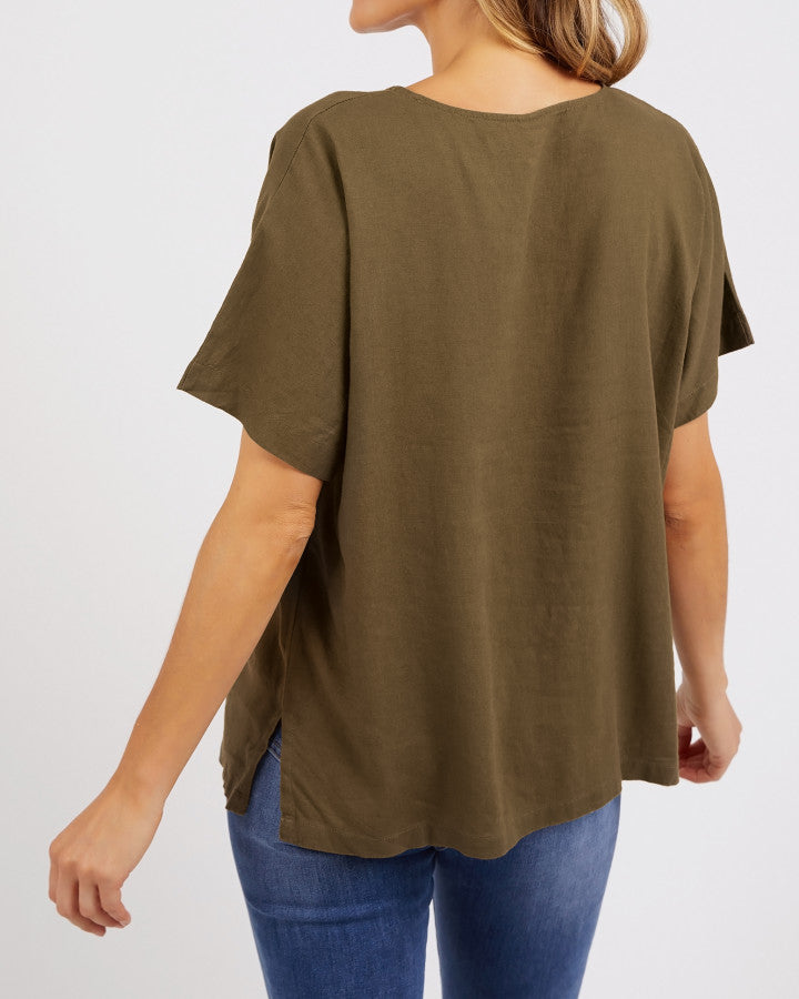 Curtis Woven SS Tee | Clover