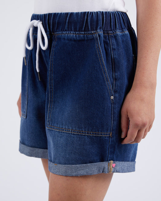 Emma Relaxed Denim Short | Dark Blue