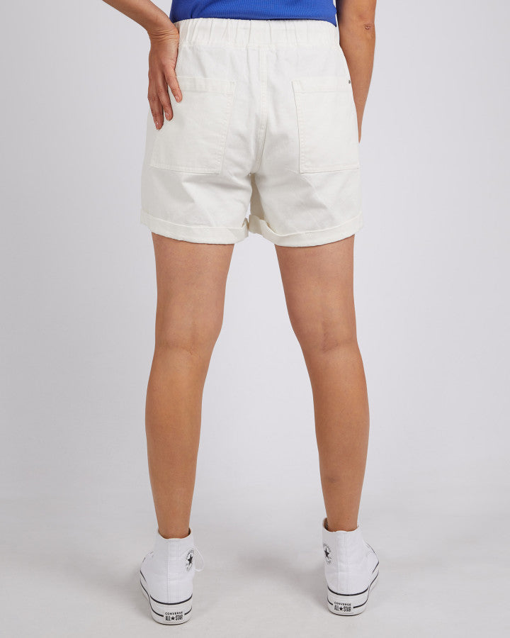 Emma Relaxed Denim Short | Vintage White