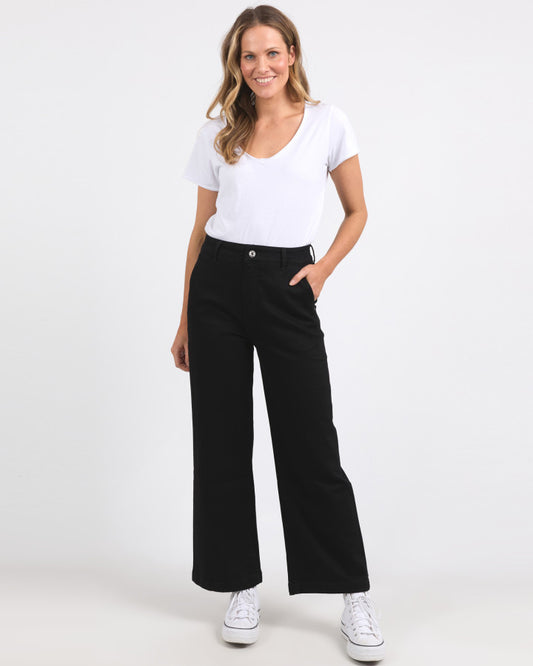 Izzy Wide Leg Jean | Black