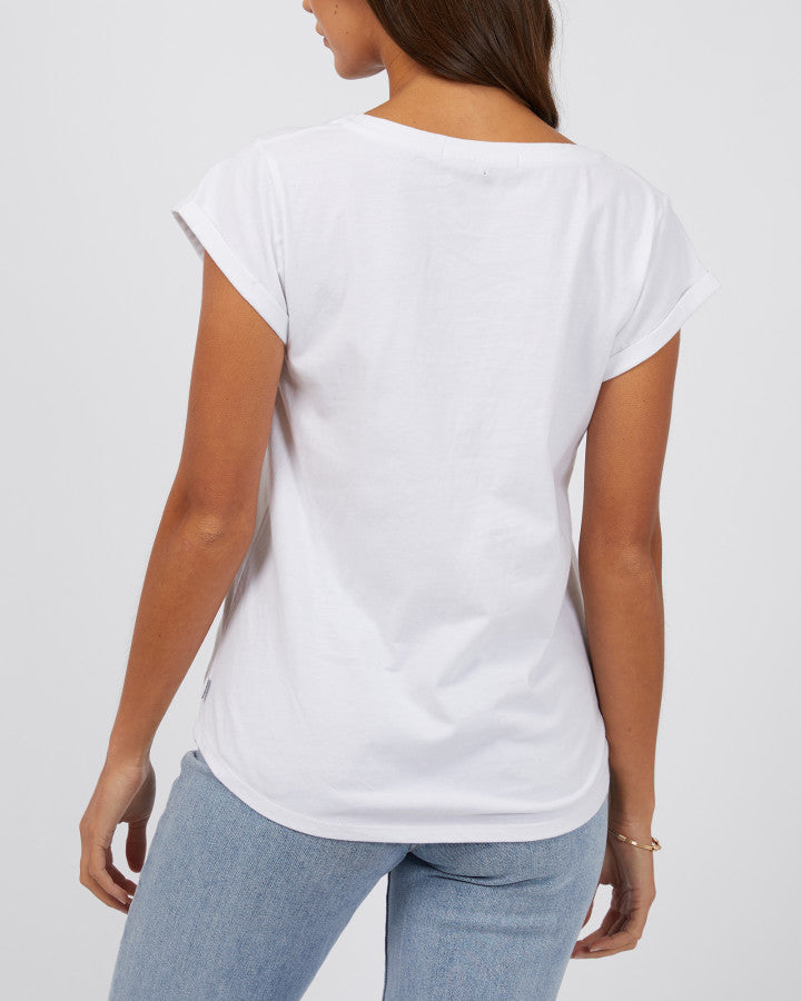 Lucy Scoop Tee | White