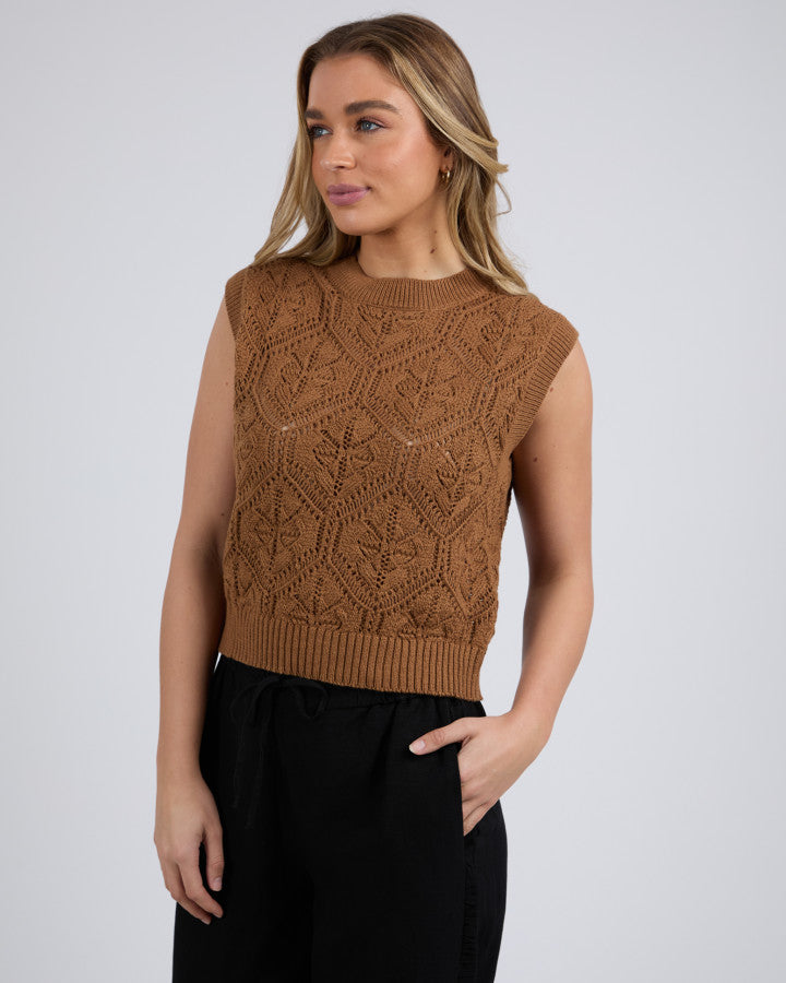 Luna Knit Vest | Toasted Coconut