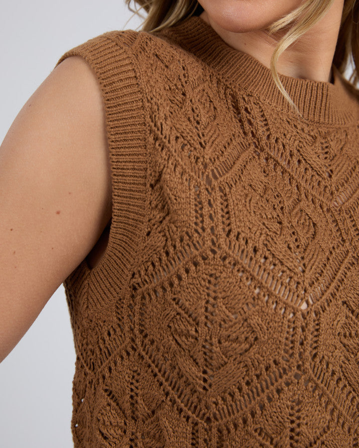 Luna Knit Vest | Toasted Coconut