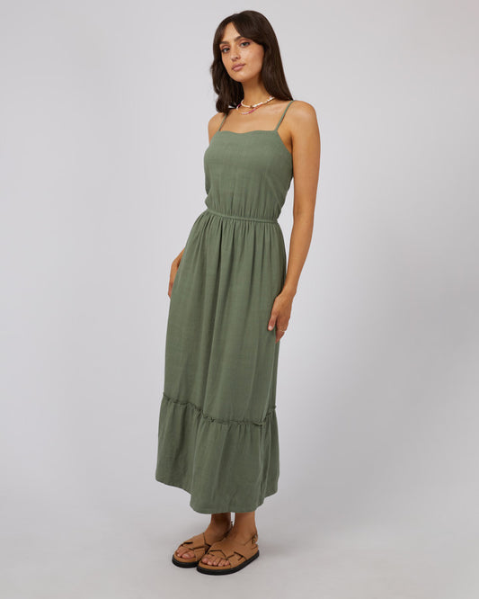 Luxe Linen Maxi Dress | Khaki