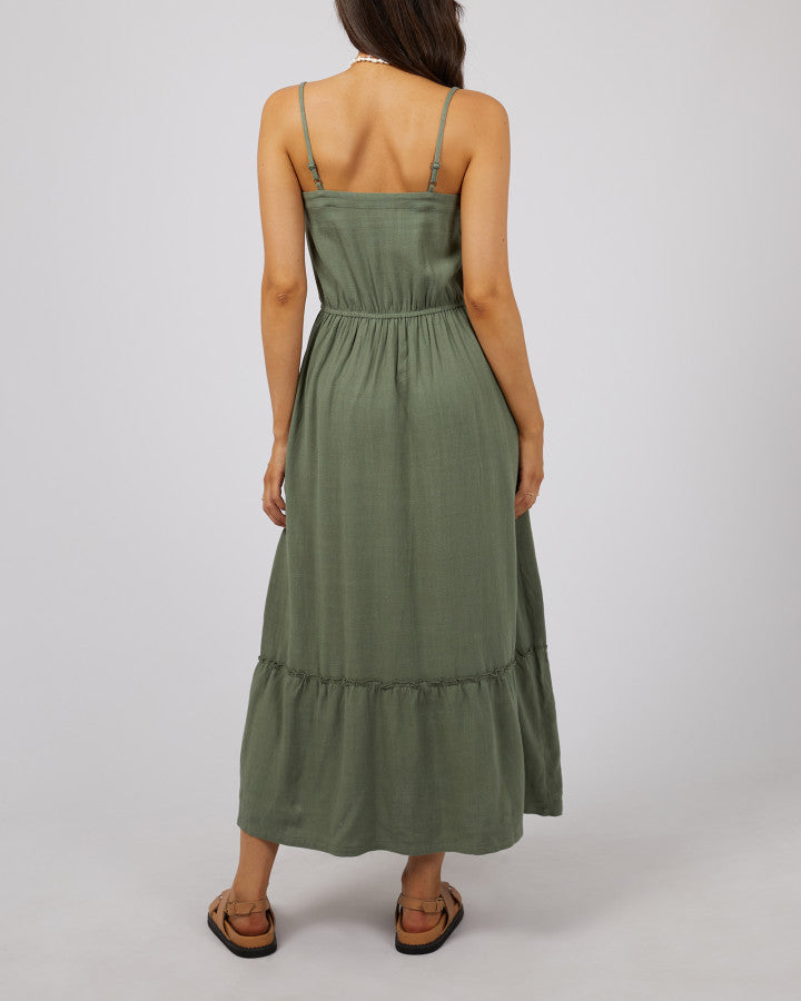 Luxe Linen Maxi Dress | Khaki