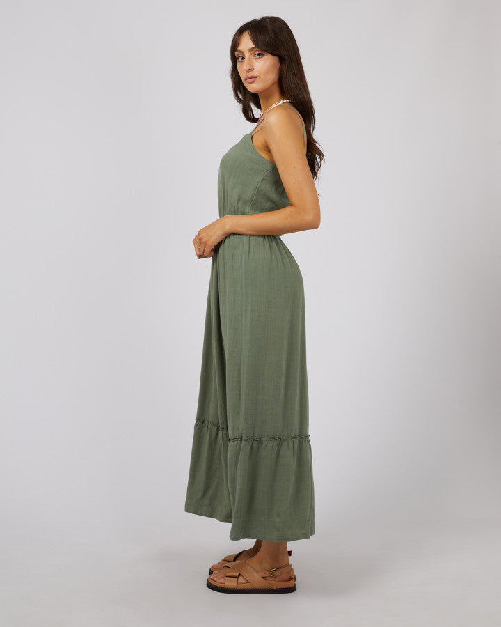 Luxe Linen Maxi Dress | Khaki