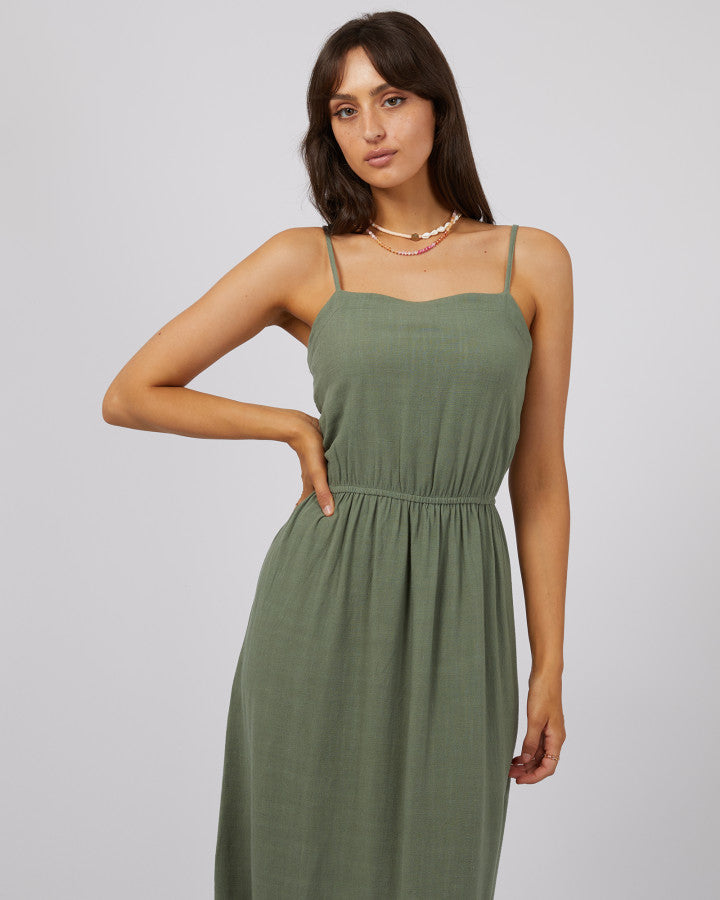 Luxe Linen Maxi Dress | Khaki