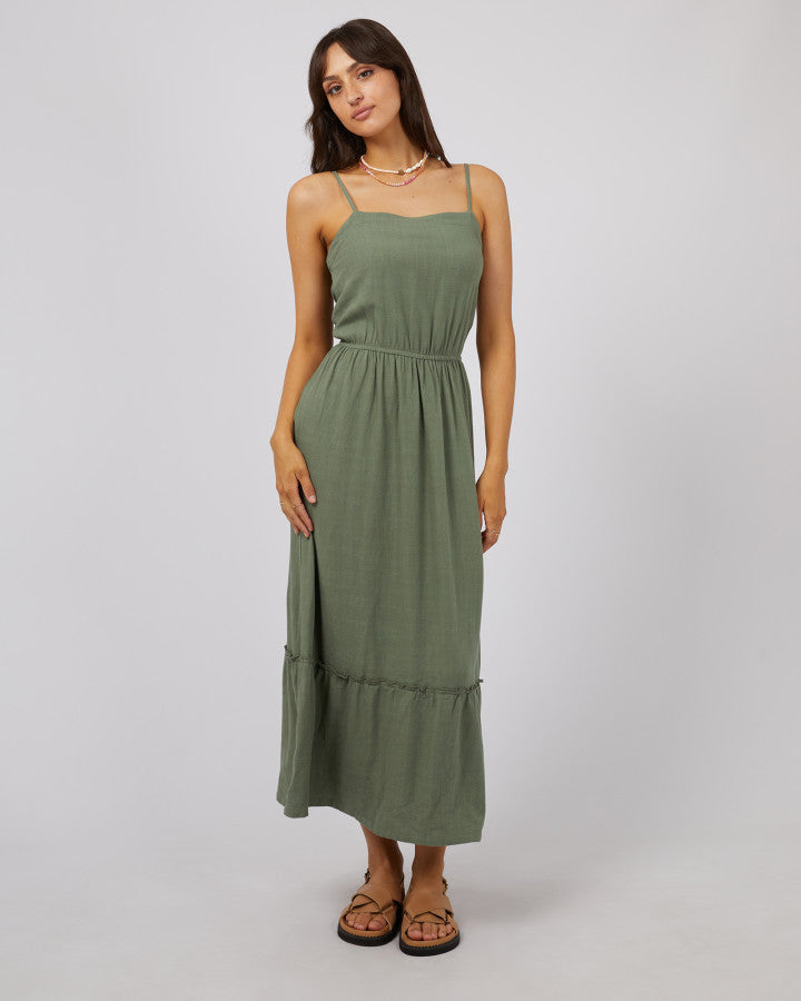 Luxe Linen Maxi Dress | Khaki